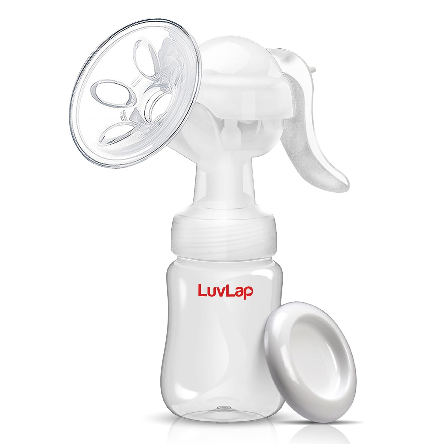 Manual Breast Pump, 3 Level Suction Adjustment, Easy Massage Cushion & Ergonomic Handle for Easy & Painless Breast Milk Expression, 2pcs Breast Pads free, Soft & Gentle, BPA Free